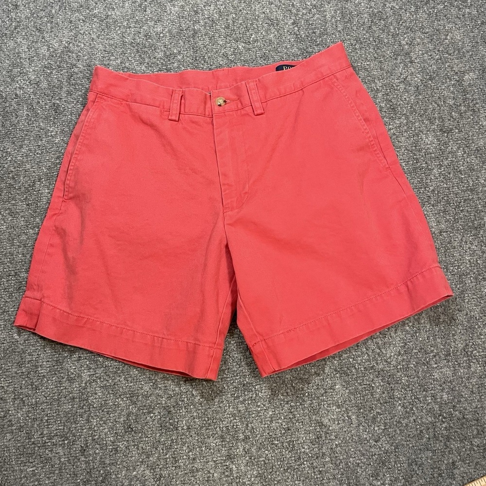 Polo Ralph Lauren Shorts‎ Mens 30 Red Stretch Classic Fit Flat Front Chino Golf